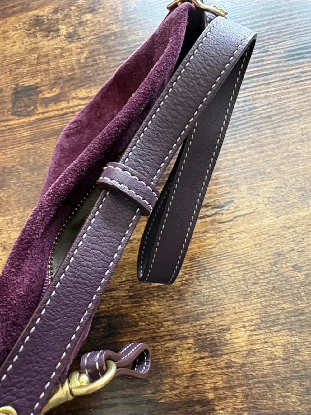 Coach Suede Purse in Plum - Women Bags